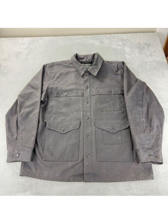 Filson Other - CC Filson Tin Cloth Short Lined Cruiser Jacket Mens XL Black Waxed Canvas